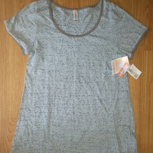 NWT LuLaRoe Baby Blue Speckled Tee